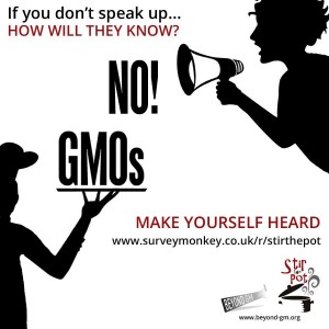 Concerned about GMOs in the UK foodchain - take this survey t www.surveymonkey.co.uk/r/stirthepot