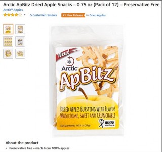(Over)packaged as a healthy snack - these apple snacks are actually GMO.